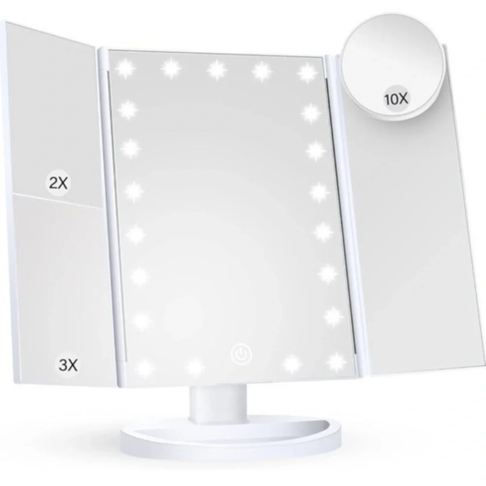 Vanity Lighted Mirror with 2x,3x and 10x magnification